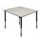 Kee Square Classroom Tables, 48 W, 48 L, 23-34 H, Wood, Metal, Maple TB4848PLAPBK - alternate 1